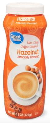 Great Value Non-Dairy Hazelnut Coffee Creamer 15 oz
